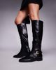 Public Desire Public Desire Mackie knee boots with buckles in black - 2