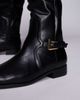 Public Desire Public Desire Mackie knee boots with buckles in black - 3