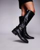 Public Desire Public Desire Mackie knee boots with buckles in black - 4