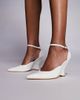 Public Desire Public Desire Mannequin wedge heel pointed toe shoes in white patent - 1