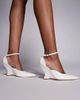 Public Desire Public Desire Mannequin wedge heel pointed toe shoes in white patent - 3