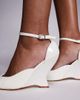 Public Desire Public Desire Mannequin wedge heel pointed toe shoes in white patent - 4