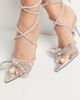 Public Desire Public Desire Midnight heeled shoes with diamante bow detail in clear-Silver - 2