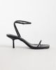 Public Desire Public Desire Natalya barely there heeled sandals in black croc - 1