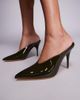 Public Desire Public Desire pointed pumps in green patent - 4