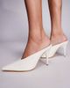Public Desire Public Desire pointed pumps in off-white patent - 3