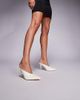 Public Desire Public Desire pointed pumps in off-white patent - 4