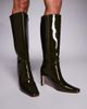 Public Desire Public Desire Pose heeled knee boots in dark green - 2