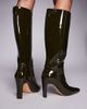 Public Desire Public Desire Pose heeled knee boots in dark green - 4