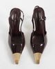 Public Desire Public Desire Reset slingback heeled shoes with metal detailing in brown - 2