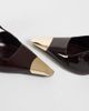 Public Desire Public Desire Reset slingback heeled shoes with metal detailing in brown - 3