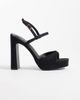 Public Desire Public Desire Rhoda platform heeled sandals in black suedette - 1