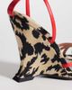 Public Desire Public Desire Roselle wedge sandals with coin detail in leopard-Multi - 4