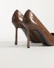 Public Desire Public Desire Rotate heeled pumps in brown croc with gold detail - 4