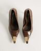 Public Desire Public Desire Rotate heeled pumps in brown croc with silver detail - 2