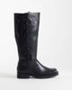 Public Desire Public Desire Saffron square toe knee boots in tan black - 1