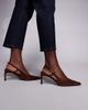 Public Desire Public Desire Salsa slingback kitten heels in brown suedette - 1