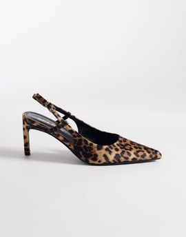Public Desire Public Desire Salsa slingback kitten heels in leopard-Multi