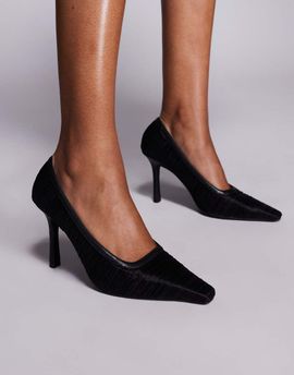 Public Desire Public Desire Salty ruched tulle pumps in black