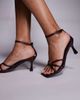 Public Desire Public Desire Samya kitten heel sandals in burgundy-Red - 1