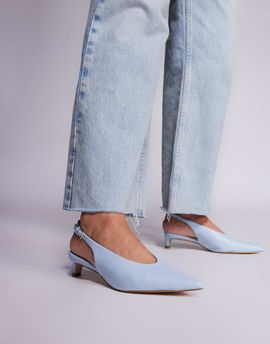 Public Desire Public Desire Saskia slingback kitten heel shoes in baby blue