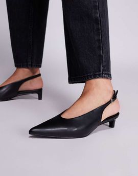 Public Desire Public Desire Saskia slingback kitten heel shoes in black