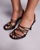 Public Desire Public Desire Scarlett multi strap heeled mule sandals in chocolate brown - 4