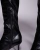 Public Desire Public Desire Scorpion square toe heeled knee boots in black - 3