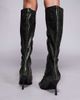 Public Desire Public Desire Scorpion square toe heeled knee boots in retro gray cracked - 3