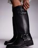 Public Desire Public Desire Sirius flat harness knee boots in black - 3