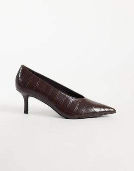 Public Desire Public Desire Solaire heeled pumps in brown croc