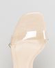 Public Desire Public Desire Spirit Clear Strap Embellished Heeled Sandals-Neutral - 3