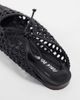 Public Desire Public Desire Tabitha woven pointy toe flat mules in black - 3
