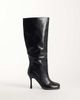 Public Desire Public Desire Tokyo round toe heeled knee boots in black - 1