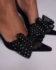 Public Desire Public Desire Trisha heeled shoes with embellished bow detail in black - 2