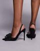 Public Desire Public Desire Trisha heeled shoes with embellished bow detail in black - 3
