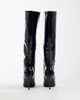 Public Desire Public Desire Venezuela stiletto heel knee boots in black patent - 3