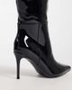 Public Desire Public Desire Venezuela stiletto heel knee boots in black patent - 4