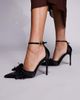 Public Desire Public Desire Verde heeled shoes with bow detailing in black - 1