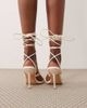 Public Desire Public Desire Whimsy strappy heeled sandals in cream-Neutral - 3