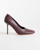Public Desire Public Desire Wintour square toe heeled pumps in burgundy-RED - 1