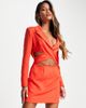 Public Desire Public Desire wrap blazer mini dress in red - 4