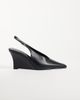 Public Desire Public Desire Yolanda wedge slingback heeled shoe in black - 1