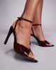 Public Desire Wide Fit Public Desire Caught On Wide Fit tie leg heeled sandals in wine-Red - 2