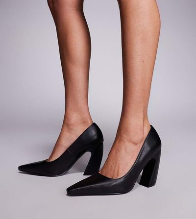 Public Desire Wide Fit Public Desire Jealousy Wide Fit heeled pumps in black