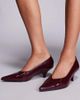 Public Desire Wide Fit Public Desire Lunch Date Wide Fit low heel pumps in burgundy-Red - 1