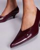 Public Desire Wide Fit Public Desire Lunch Date Wide Fit low heel pumps in burgundy-Red - 3