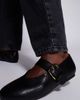 Public Desire Wide Fit Public Desire Wide Fit buckle detail ballet flats in black - 1