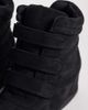 Public Desire Wide Fit Public Desire Wide Fit Carmina wedge sneakers in black suedette - 4