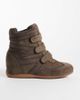 Public Desire Wide Fit Public Desire Wide Fit Carmina wedge sneakers in taupe suedette-Neutral - 1